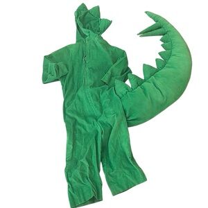 Green Dinosaur Kids Costume Handmade Corduroy Material Fits Roughly 7-10 yrs